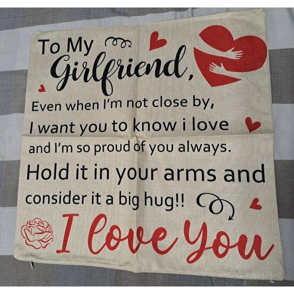 To My Girlfriend Romantic Pillowcase‎ 18" × 18"